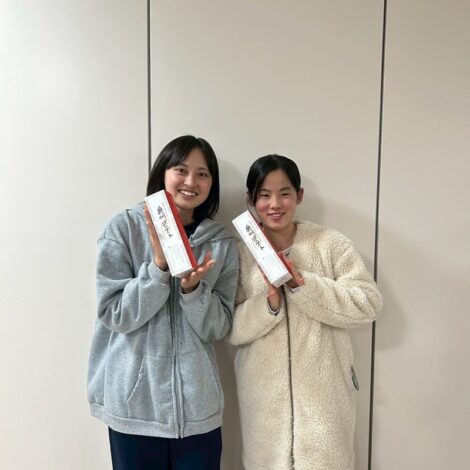 帝京科学大学駅伝女子チームメンバー、差し入れ